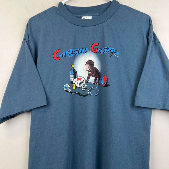 Vintage Curious George Hospital First-Aid Medic Graphic Size XL - Picture 2 of 8